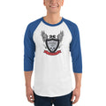 Men's 3/4th Sleeve Raglan T- Shirt - NewYork City Eagle Shield