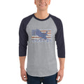Men's 3/4th Sleeve Raglan T- Shirt - American