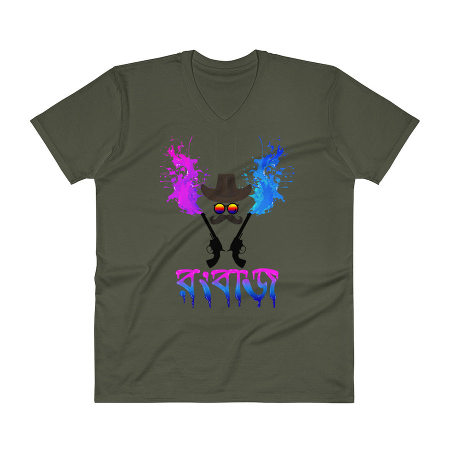 Bengali Lightweight Fashion V-Neck T-Shirt - Rongbaj