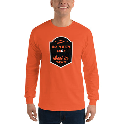 Men's Long Sleeve T-Shirt - Barber Shop - Best in Town