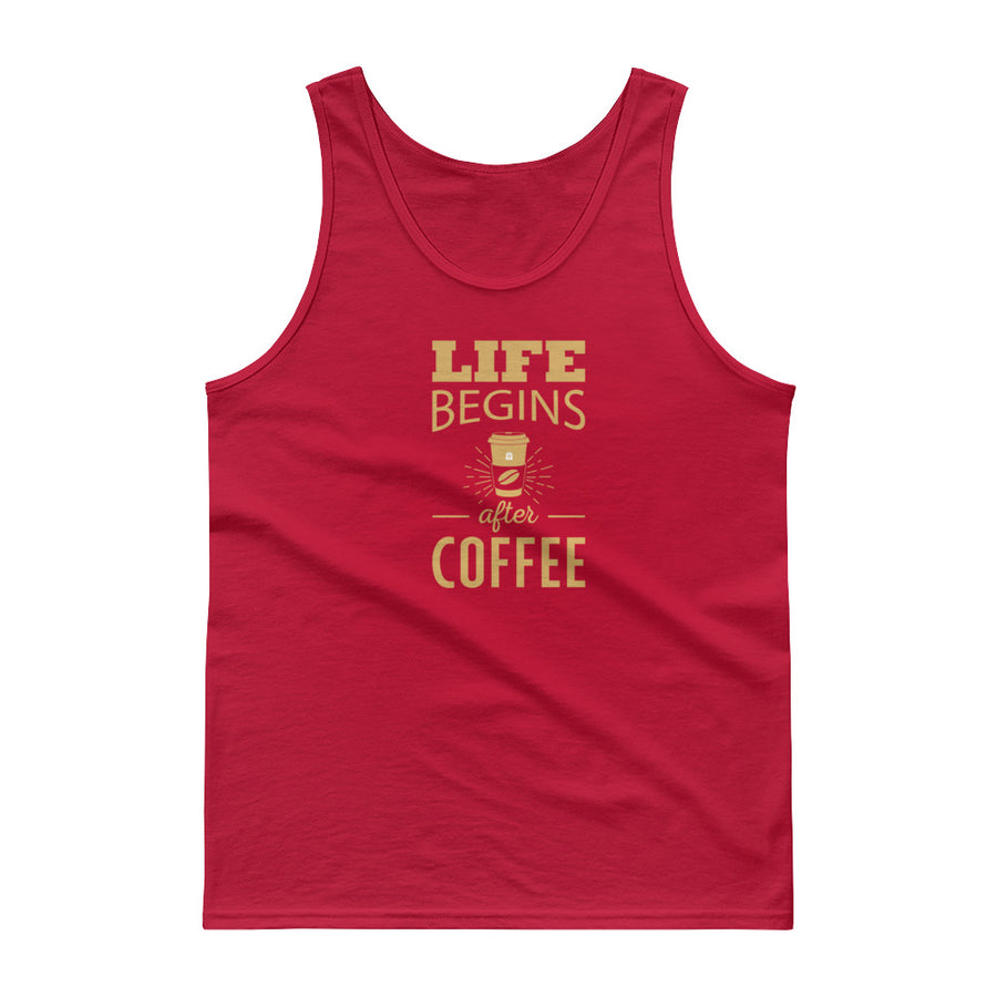 Men's Classic Tank Top - Life begins after coffee