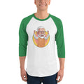 Men's 3/4th Sleeve Raglan T- Shirt - Narendra Modi- Raised Hands