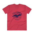 Men's V- Neck T Shirt - California- LA- Eagle