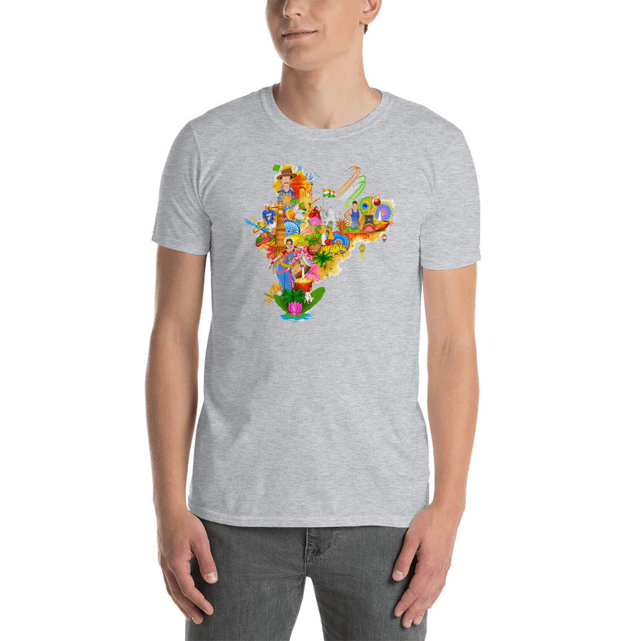 MEN'S ROUND NECK T SHIRT- India and her people