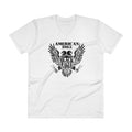 Men's V- Neck T Shirt - Black Eagle- American