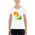 Women's V-Neck T-shirt - Mahatma Gandhi