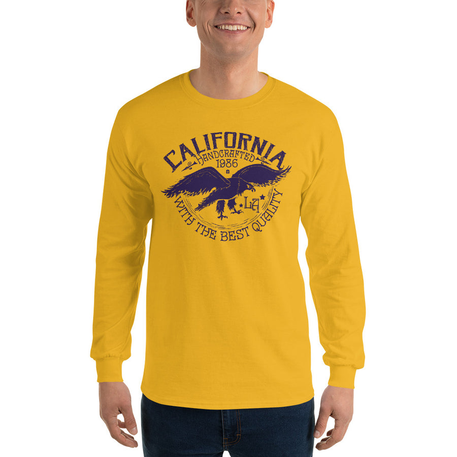 Men's Long Sleeve T-Shirt - California- LA- Eagle