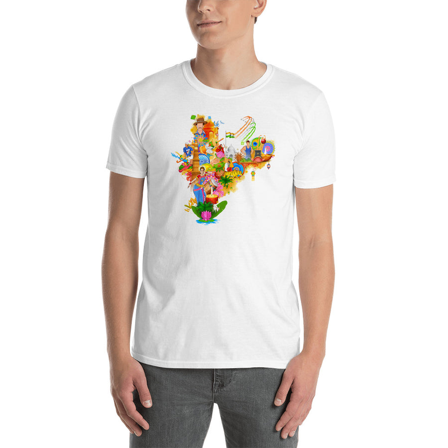 MEN'S ROUND NECK T SHIRT- India and her people