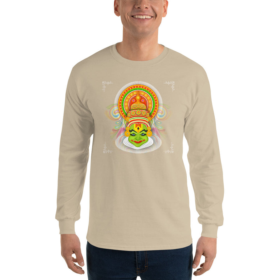 Men's Long Sleeve T-Shirt - Onam- Kathakali Mask