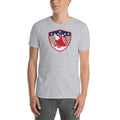 Men's Round Neck T Shirt - Bald Eagle in Shield, Retro design