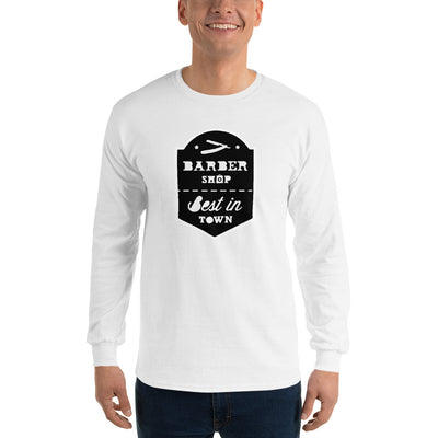 Men's Long Sleeve T-Shirt - Barber Shop - Best in Town