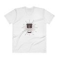 Men's V- Neck T Shirt - But First, Coffee