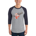 Men's 3/4th Sleeve Raglan T- Shirt - Narendra Modi- Warrior