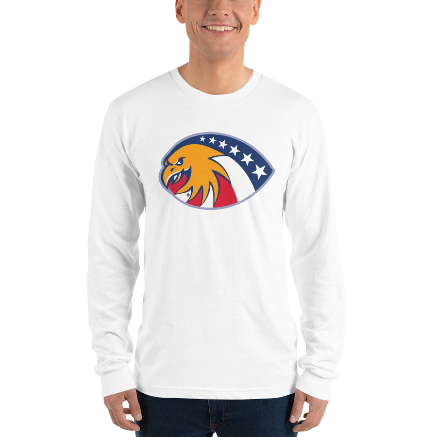 Unisex Long Sleeve T-shirt - 6 Stars in a circle- Eagle Design