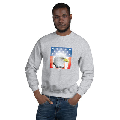 Unisex Crewneck Sweatshirt - Shining- Eagle & Star Spangled Banner