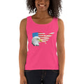 Women's Missy Fit Tank top - Eagle- USA Map with Flag