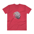 Men's V- Neck T Shirt - Eagle Doodle- Color