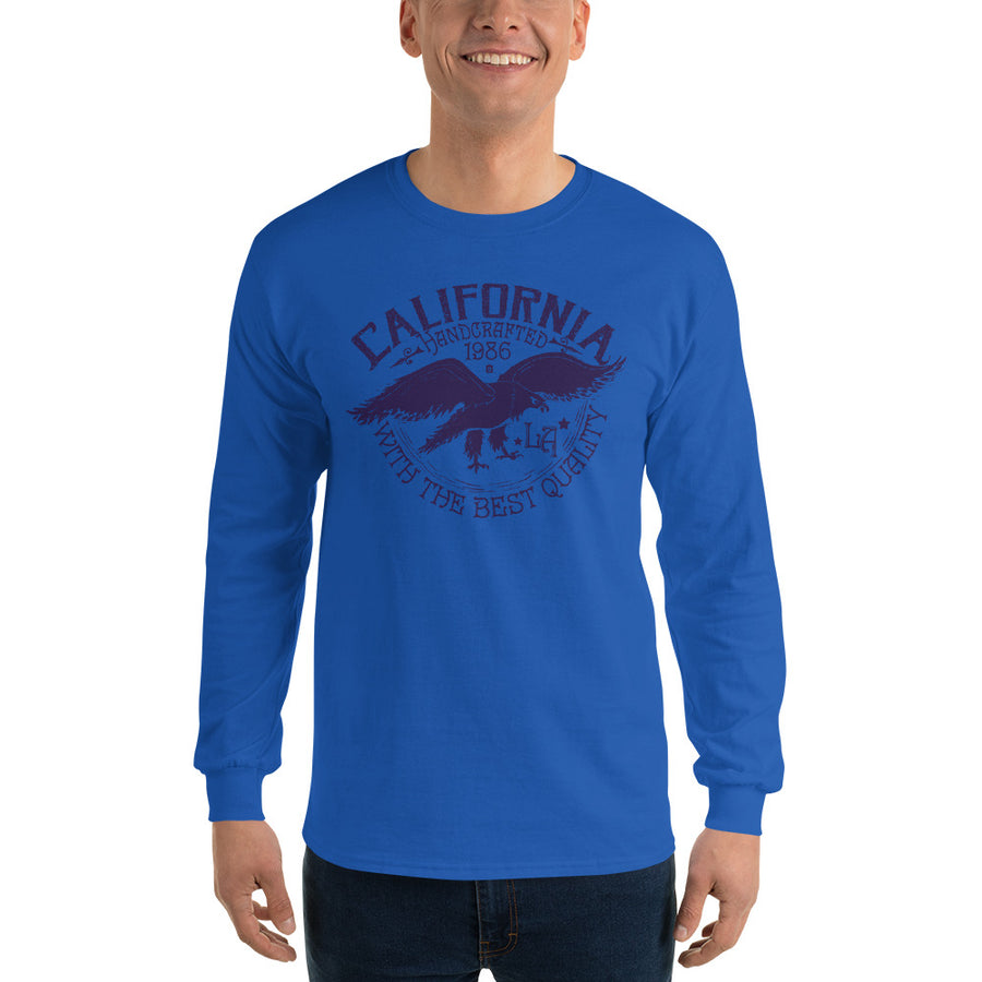 Men's Long Sleeve T-Shirt - California- LA- Eagle