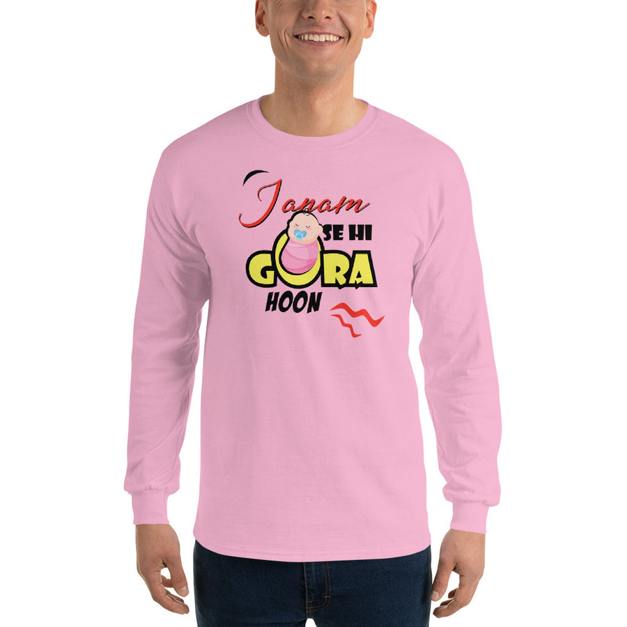 Men's Long Sleeve T-Shirt - Janam Se Gora Hu