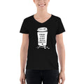 Women's V-Neck T-shirt - Good days start with coffee- Takeaway cup
