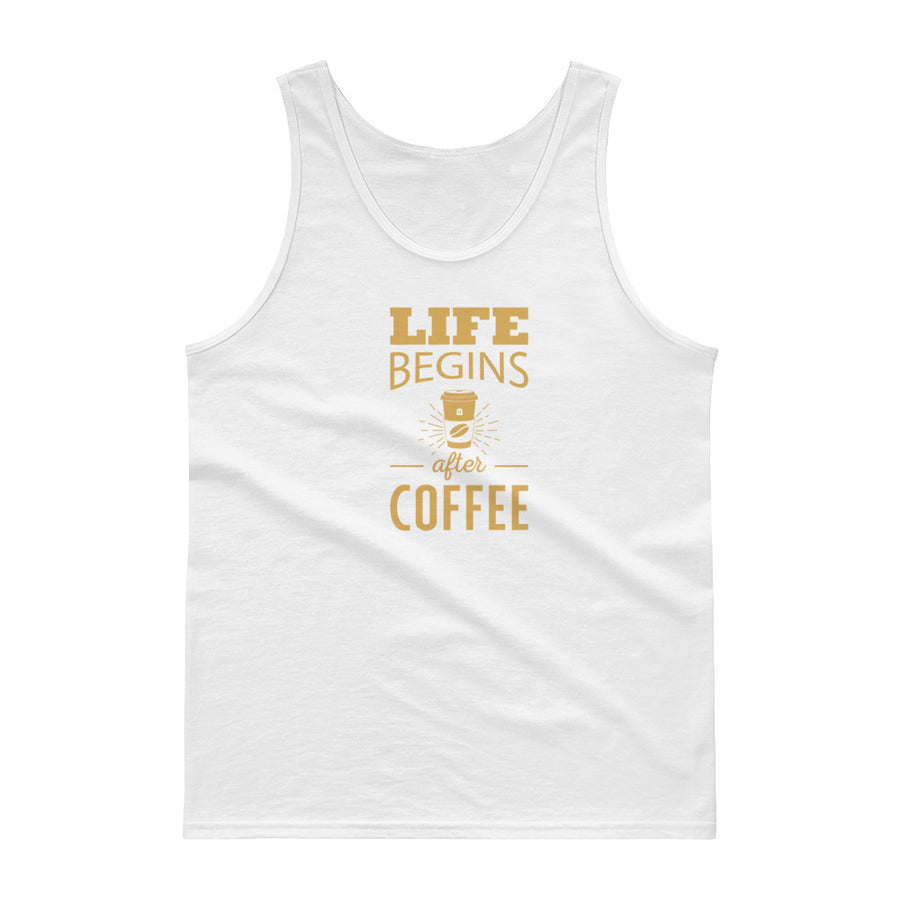 Men's Classic Tank Top - Life begins after coffee