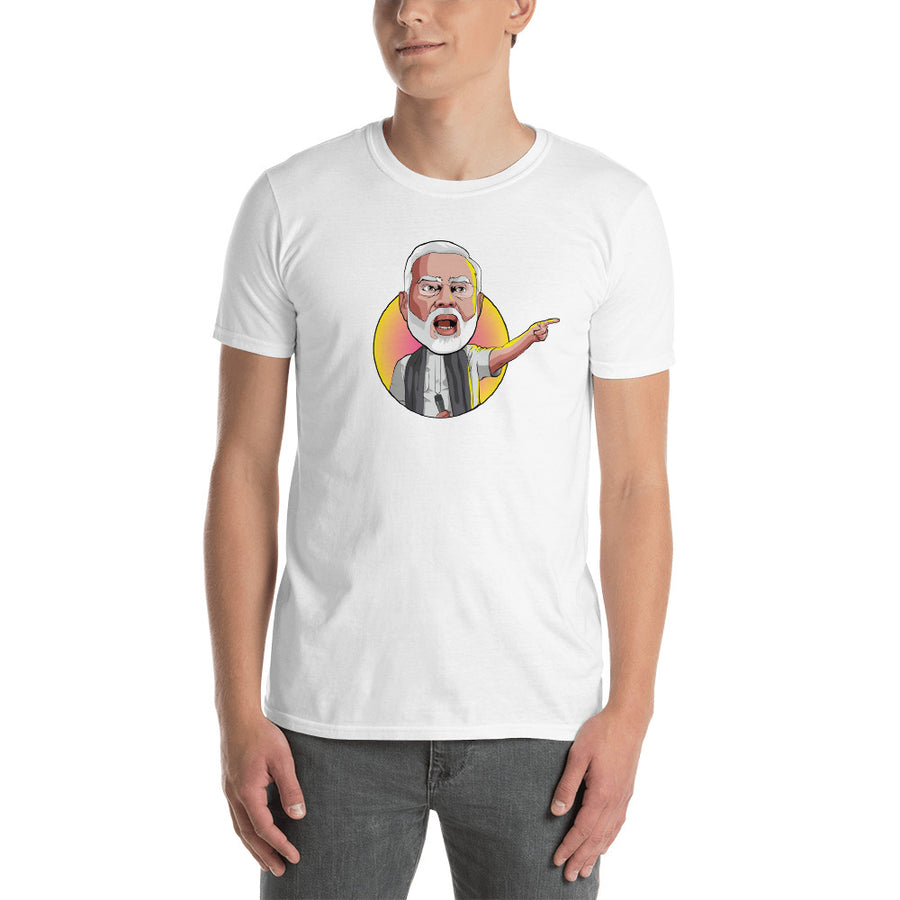 Men's Round Neck T Shirt - Narendra Modi- Angry