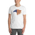 Men's Round Neck T Shirt - Eagle- American Flag design
