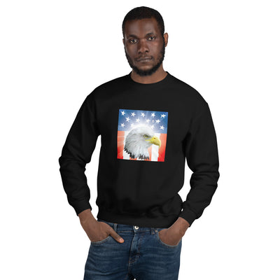 Unisex Crewneck Sweatshirt - Shining- Eagle & Star Spangled Banner