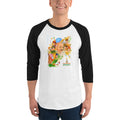 Men's 3/4th Sleeve Raglan T- Shirt - Indian Freedom Fighters