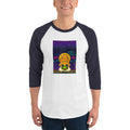 Men's 3/4th Sleeve Raglan T- Shirt - Onam- Dancers of Kerala