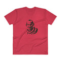 Men's V- Neck T Shirt - Gandhi- Silouhette