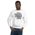Unisex Crewneck Sweatshirt - Eagle Doodle- Black & White