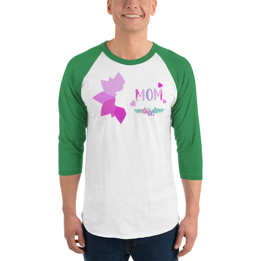 Men's 3/4th Sleeve Raglan T- Shirt- Mom