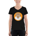 Women's V-Neck T-shirt - Gandhiji- Caricature