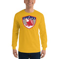 Men's Long Sleeve T-Shirt - Bald Eagle in Shield, Retro design