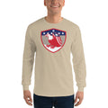 Men's Long Sleeve T-Shirt - Bald Eagle in Shield, Retro design