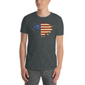 Men's Round Neck T Shirt - Eagle- American Flag design