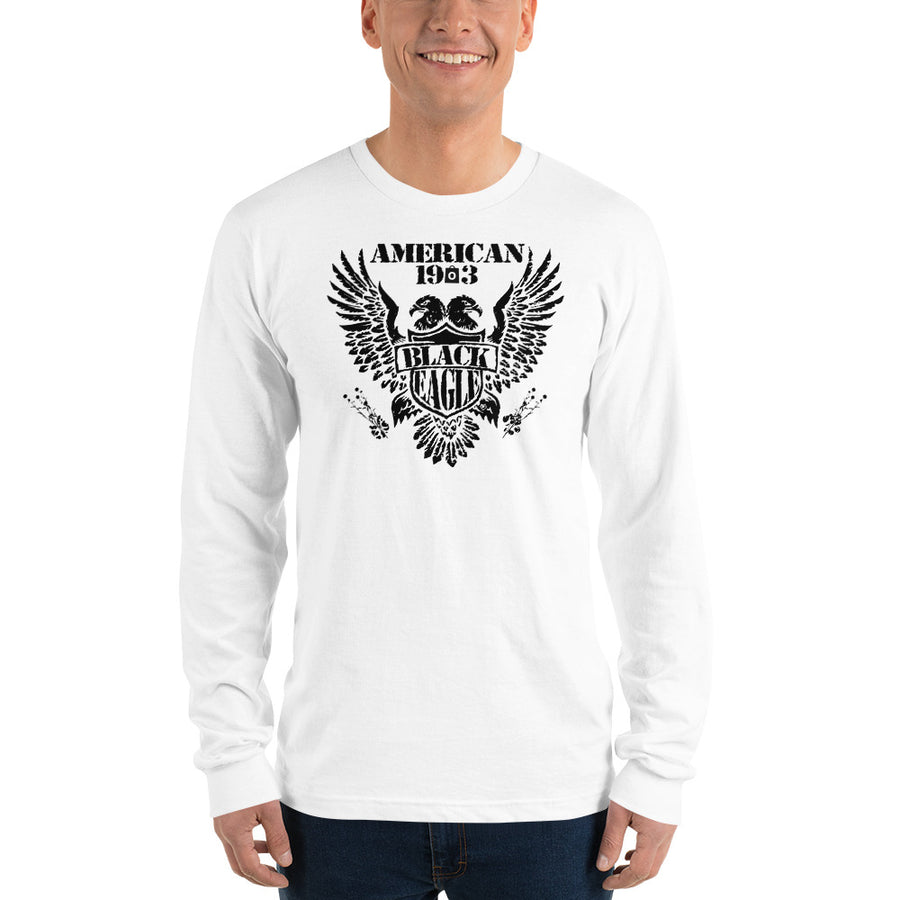 Unisex Long Sleeve T-shirt - Black Eagle- American
