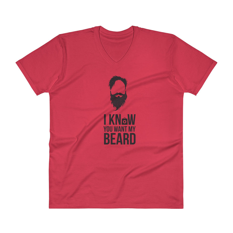 Men's V- Neck T Shirt - You want my Beard!