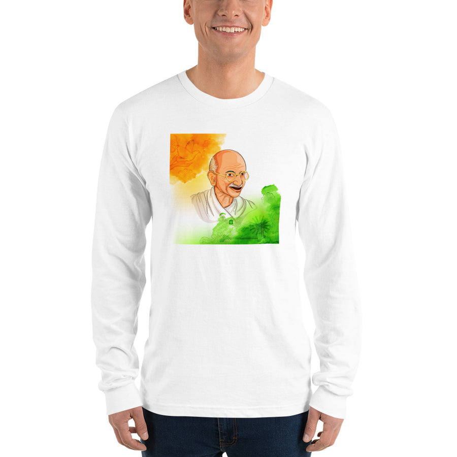 Unisex Long Sleeve T-shirt - Mahatma Gandhi