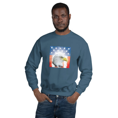 Unisex Crewneck Sweatshirt - Shining- Eagle & Star Spangled Banner