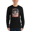 Unisex Long Sleeve T-shirt - Proud to be an American- Eagle & Flag