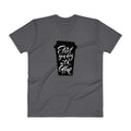 Men's V- Neck T Shirt - Start your day with coffee