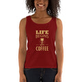 Women's Missy Fit Tank top - Life begins after coffee