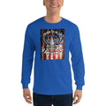 Men's Long Sleeve T-Shirt - Proud to be an American- Eagle & Flag