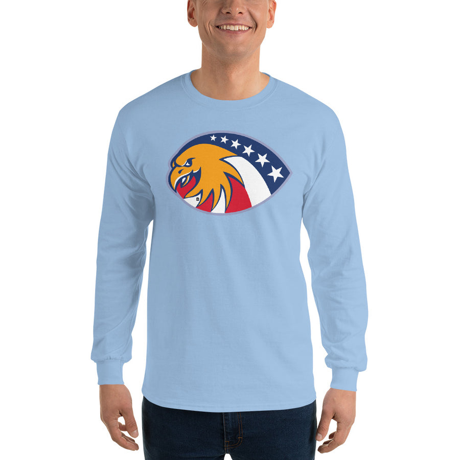 Men's Long Sleeve T-Shirt - 6 Stars in a circle- Eagle Design