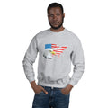 Unisex Crewneck Sweatshirt - Eagle- USA Map with Flag